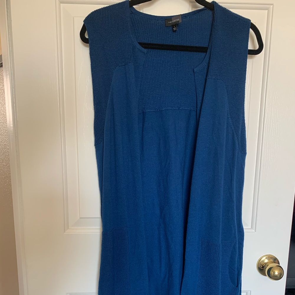 Long sleeveless sweater